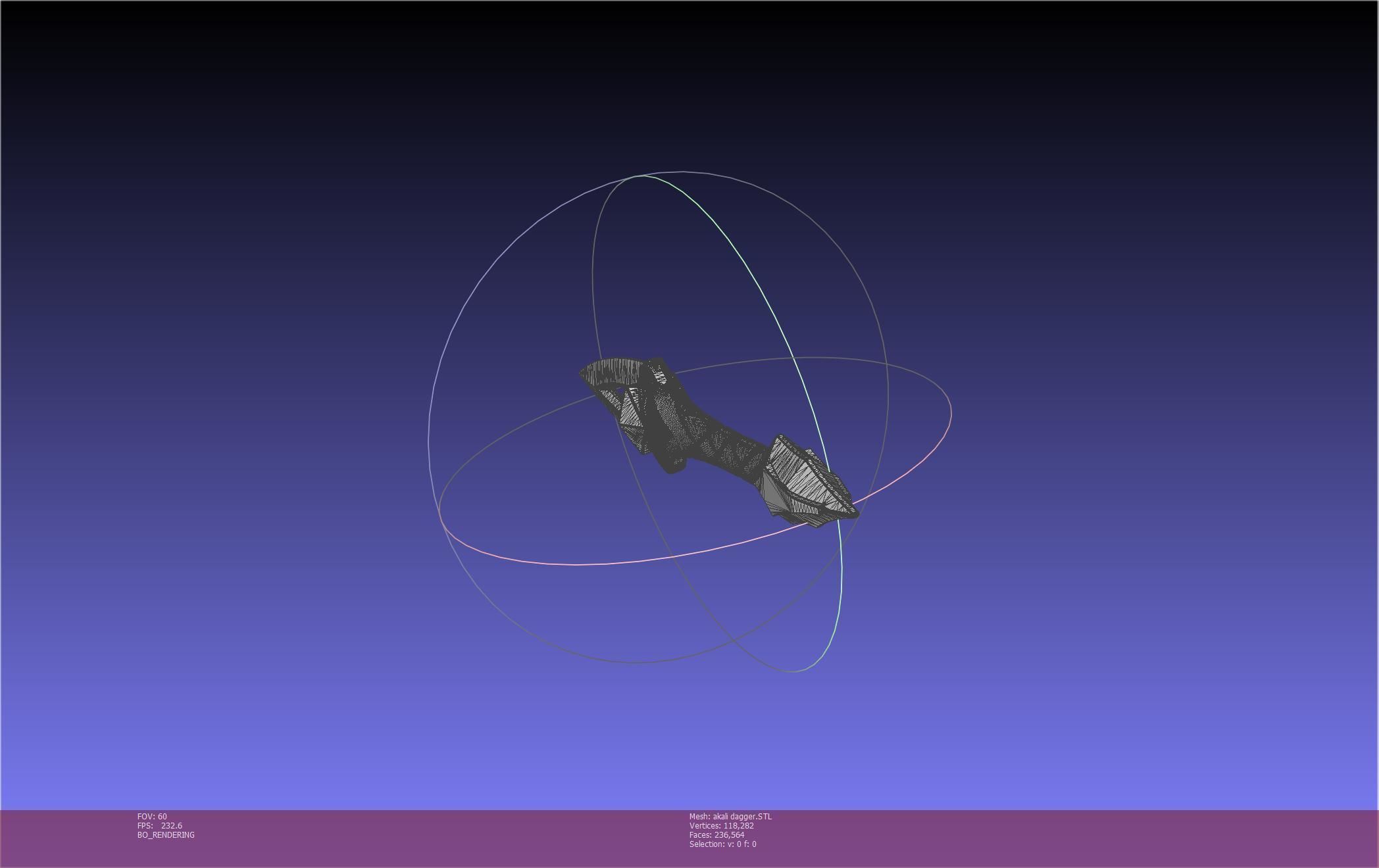 League Of Legends Akali Dagger Basic Printable Model 3D print model_73