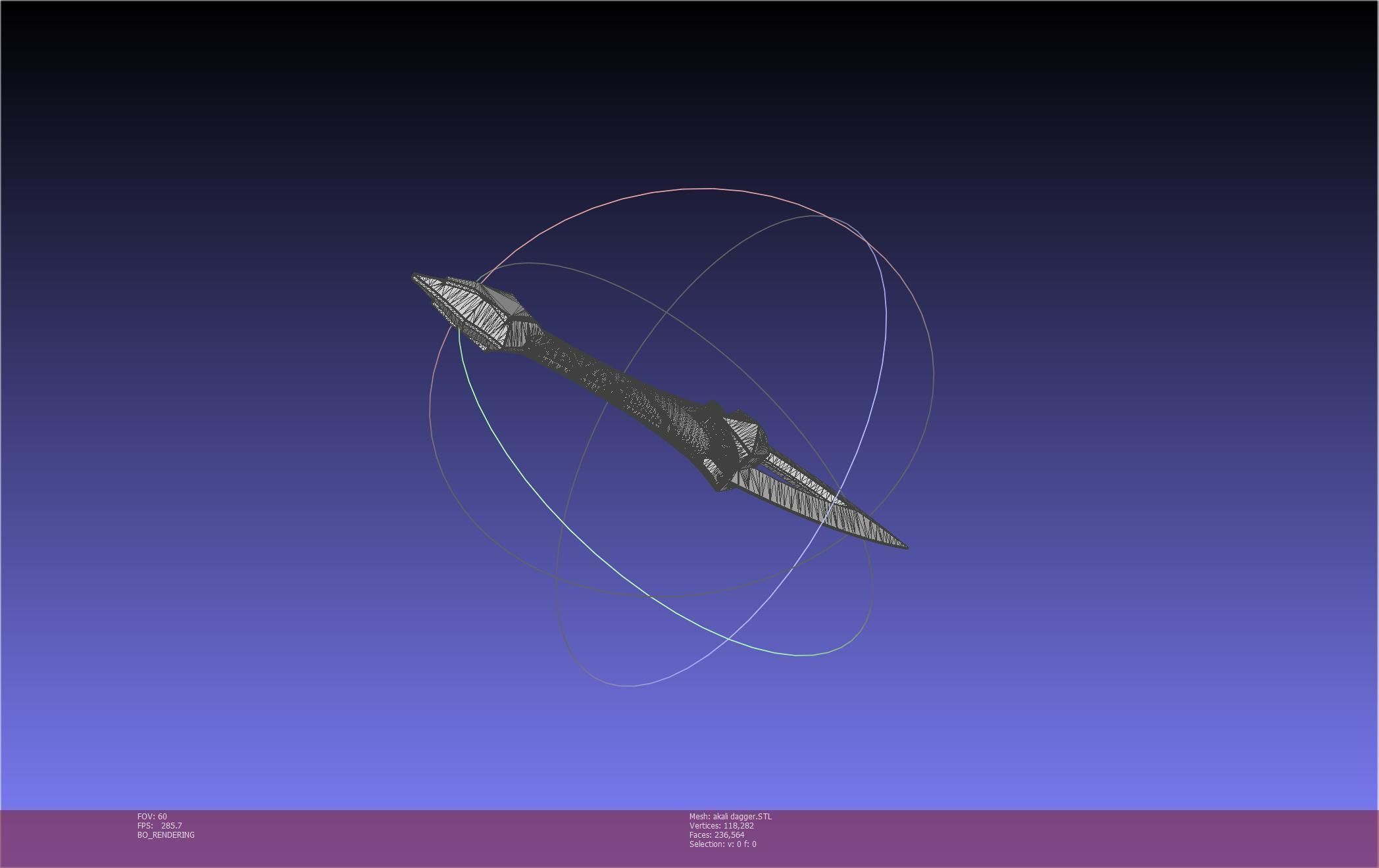 League Of Legends Akali Dagger Basic Printable Model 3D print model_70