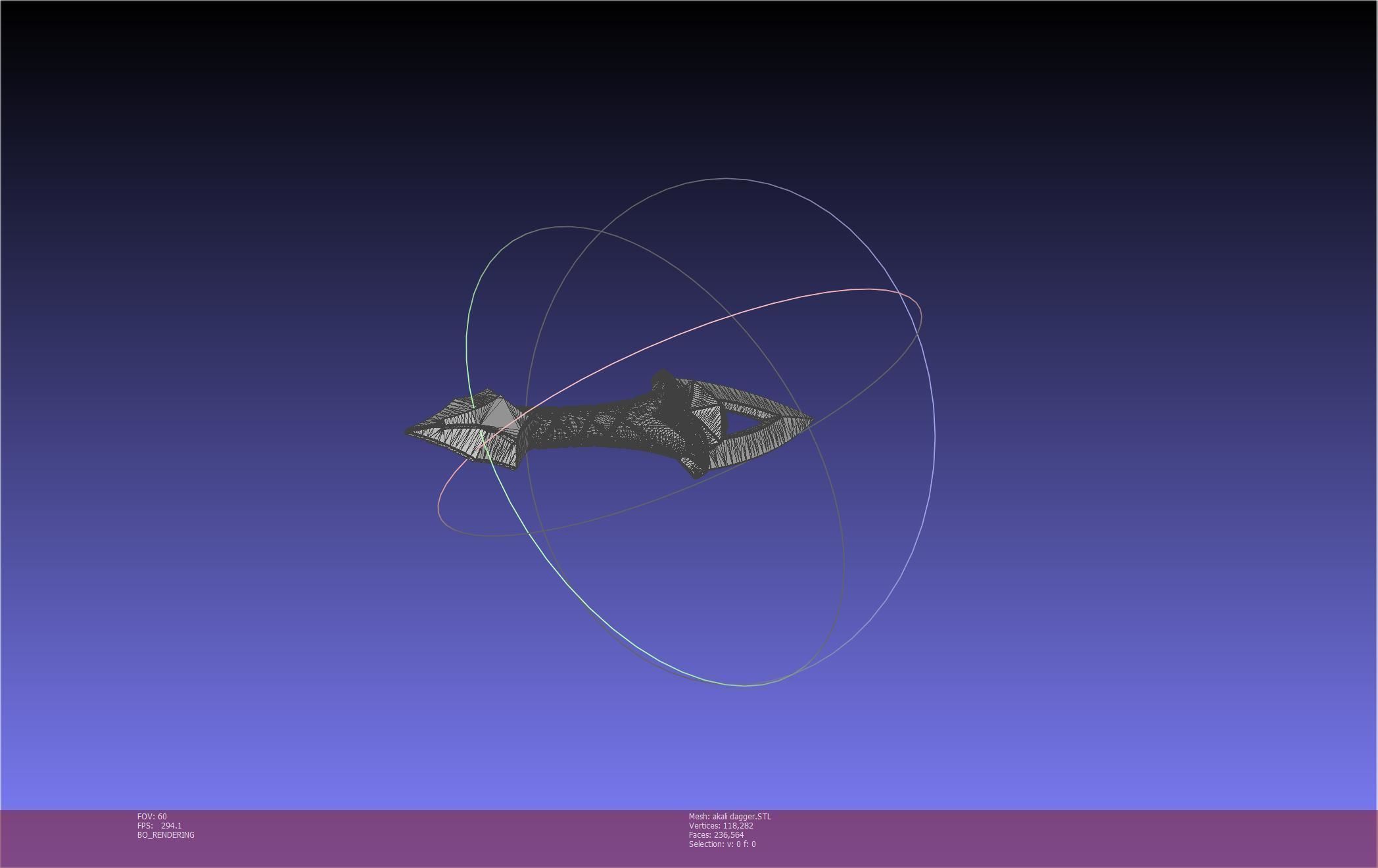 League Of Legends Akali Dagger Basic Printable Model 3D print model_74