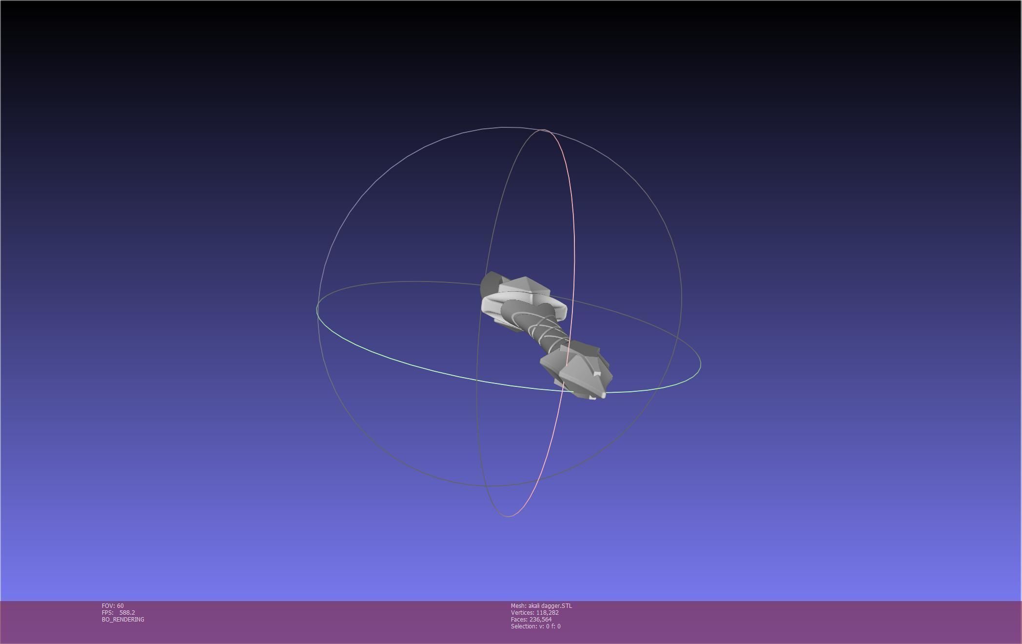 League Of Legends Akali Dagger Basic Printable Model 3D print model_25