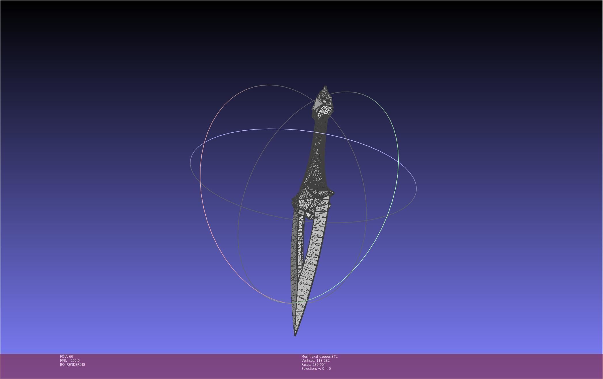 League Of Legends Akali Dagger Basic Printable Model 3D print model_80