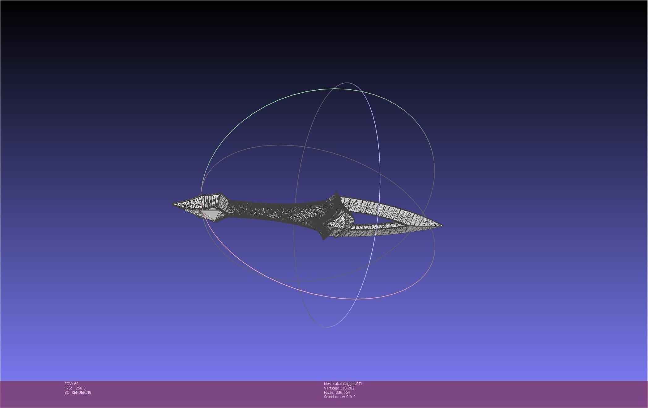 League Of Legends Akali Dagger Basic Printable Model 3D print model_61