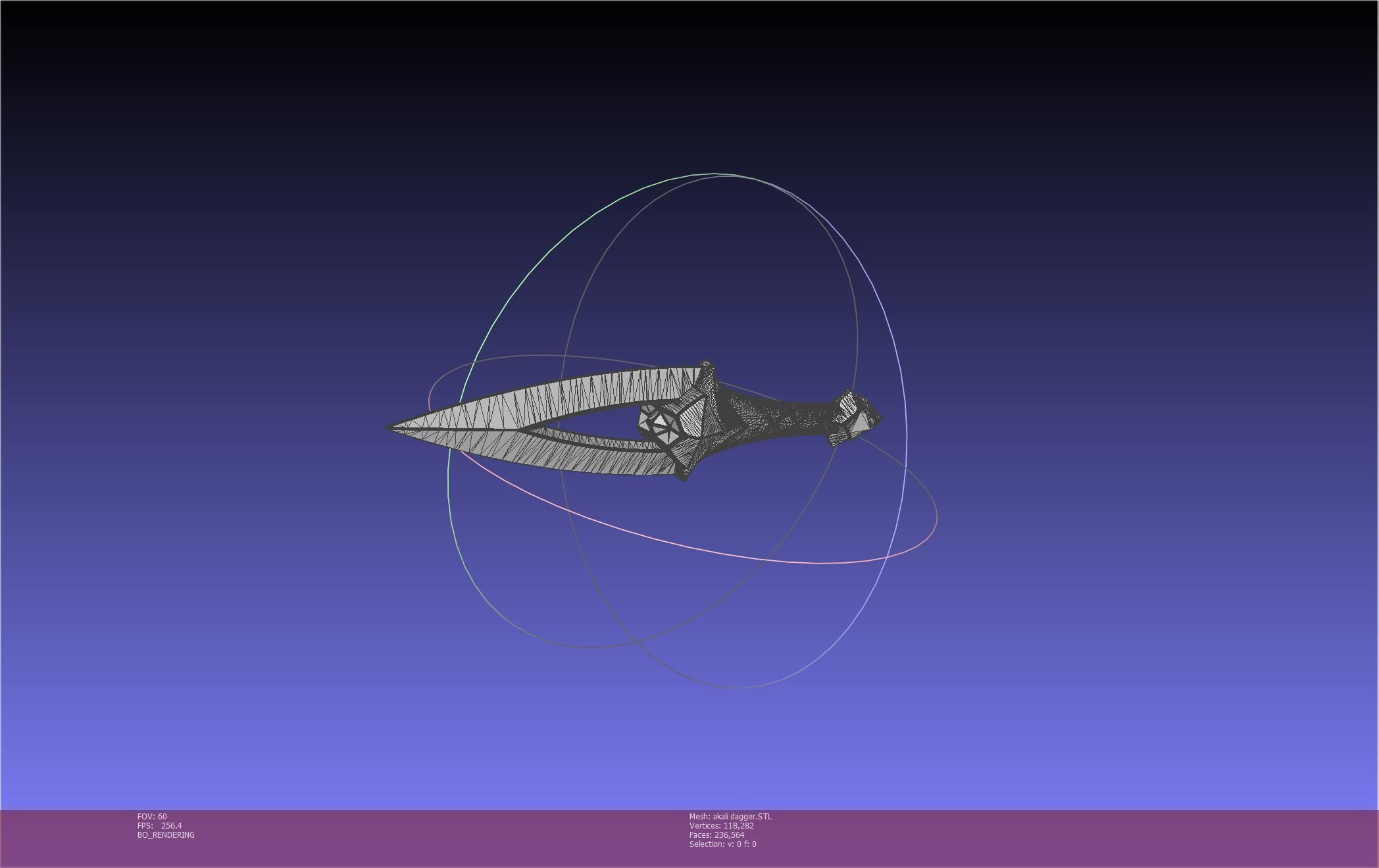 League Of Legends Akali Dagger Basic Printable Model 3D print model_72