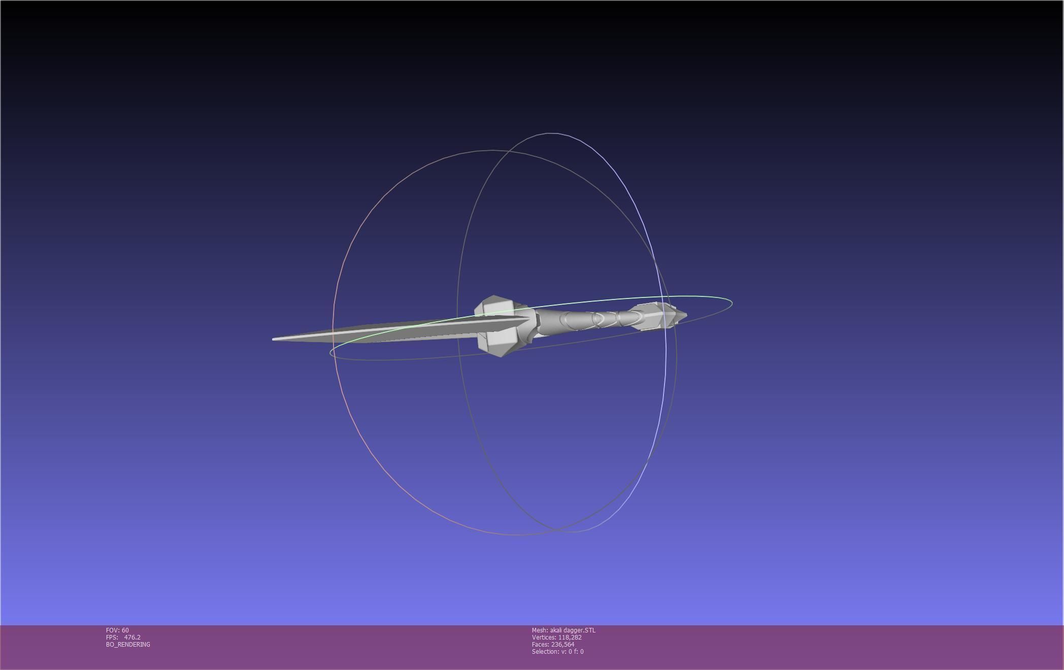 League Of Legends Akali Dagger Basic Printable Model 3D print model_24