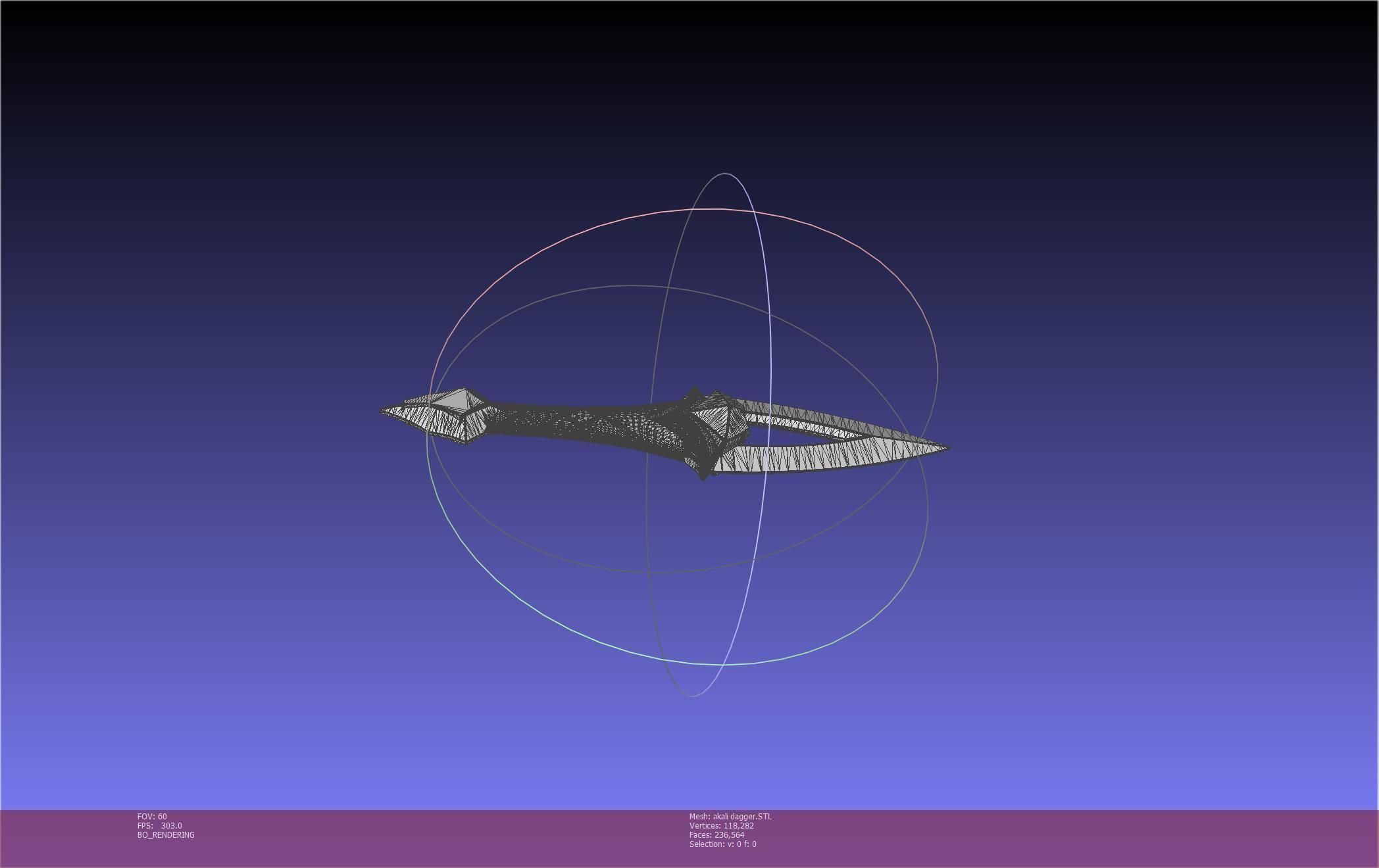 League Of Legends Akali Dagger Basic Printable Model 3D print model_63