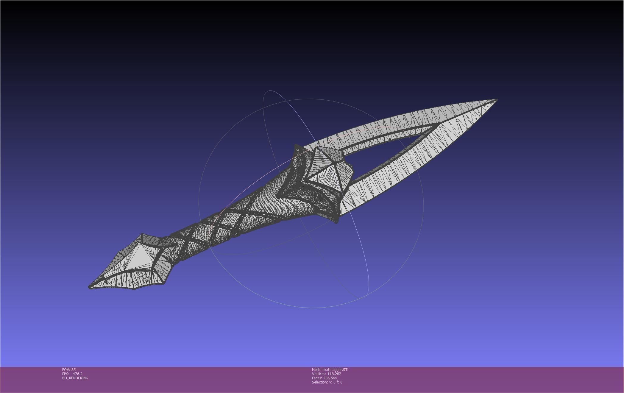 League Of Legends Akali Dagger Basic Printable Model 3D print model_117