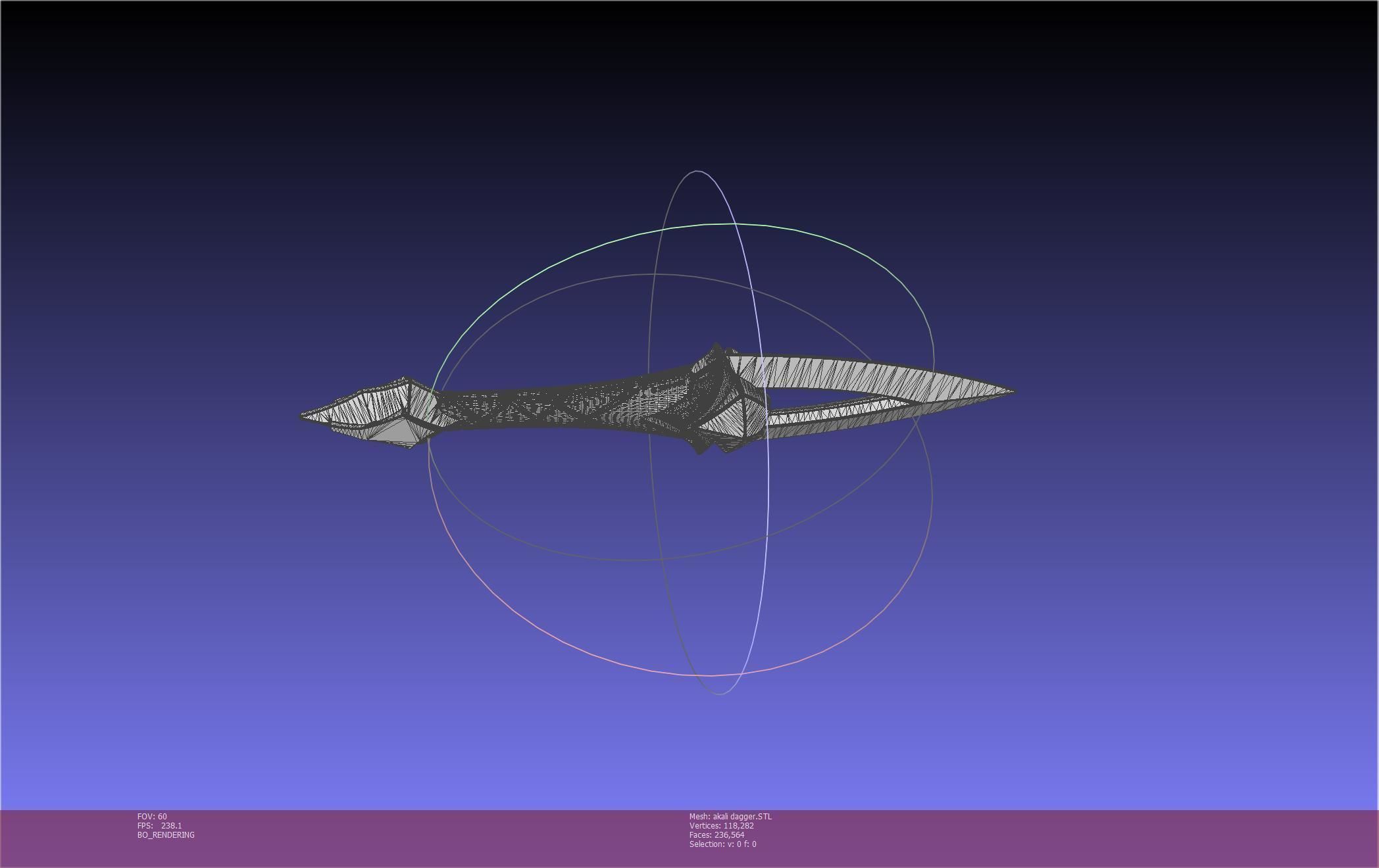 League Of Legends Akali Dagger Basic Printable Model 3D print model_101