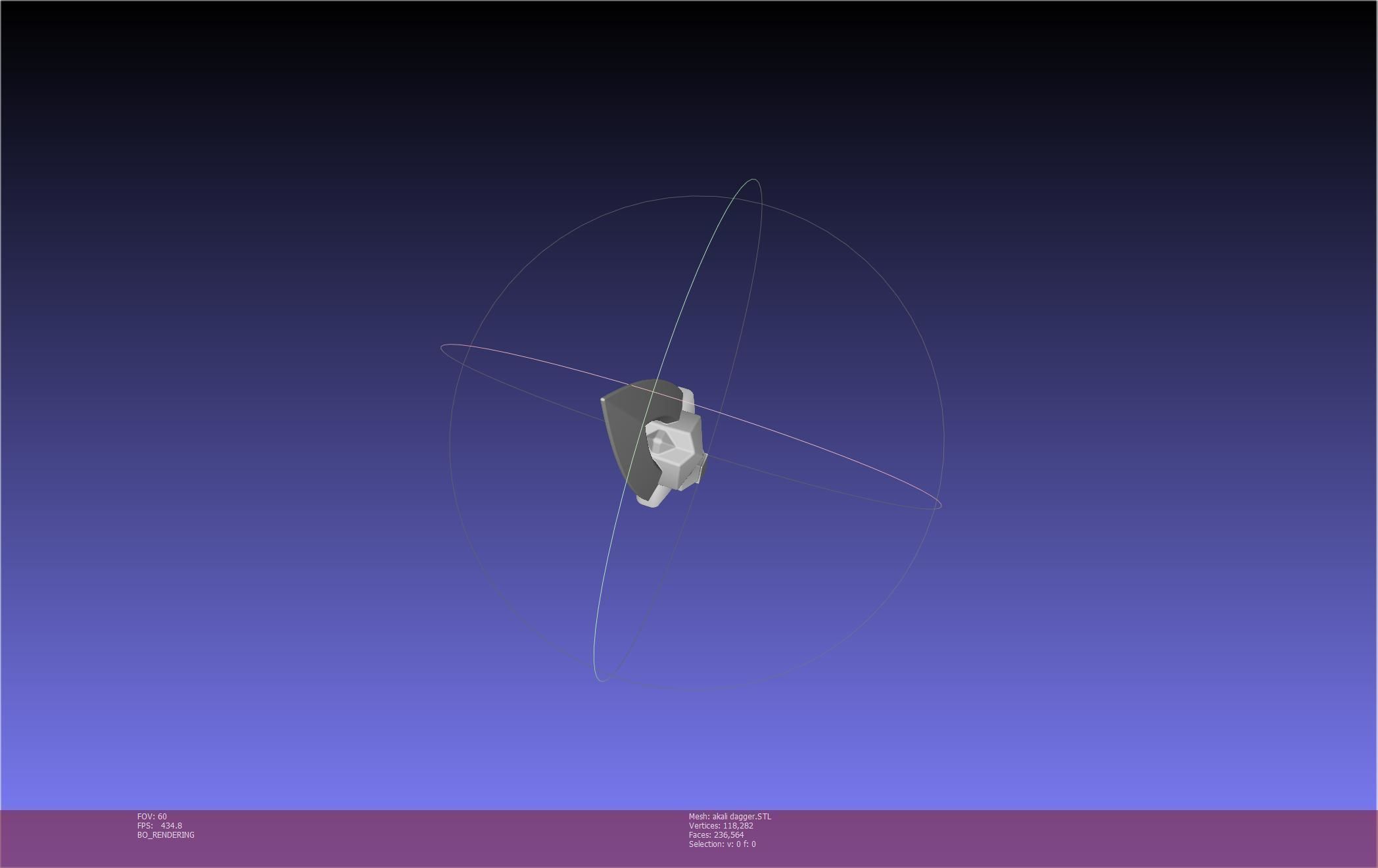 League Of Legends Akali Dagger Basic Printable Model 3D print model_46