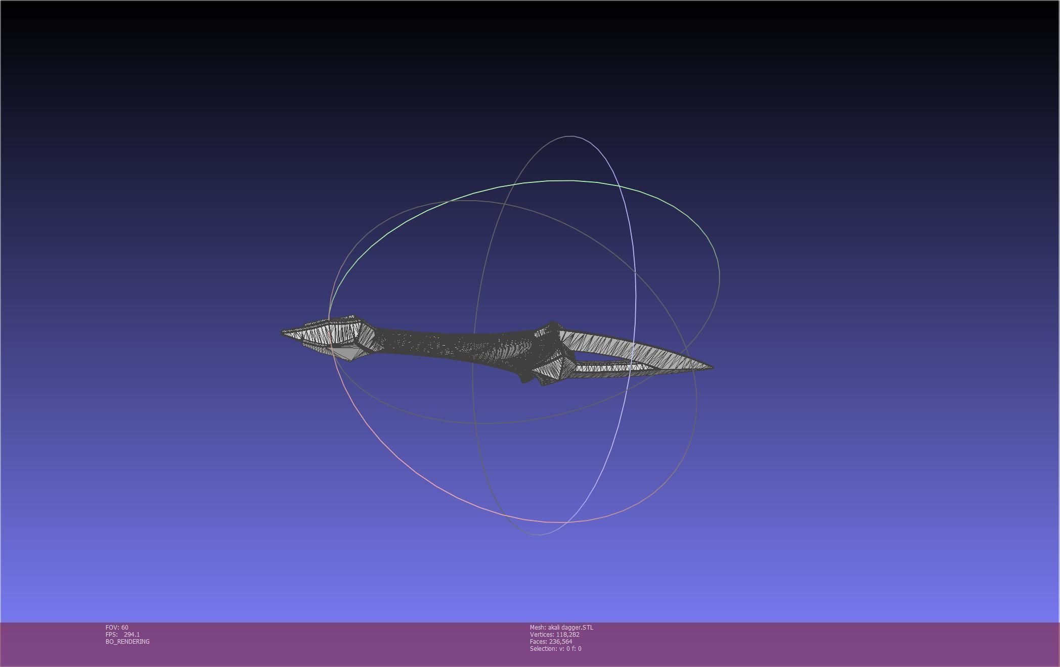 League Of Legends Akali Dagger Basic Printable Model 3D print model_62