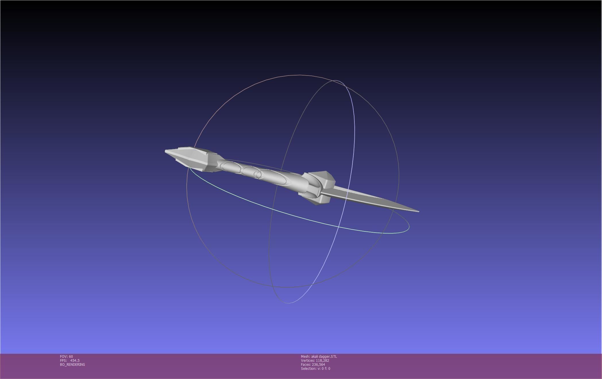 League Of Legends Akali Dagger Basic Printable Model 3D print model_13