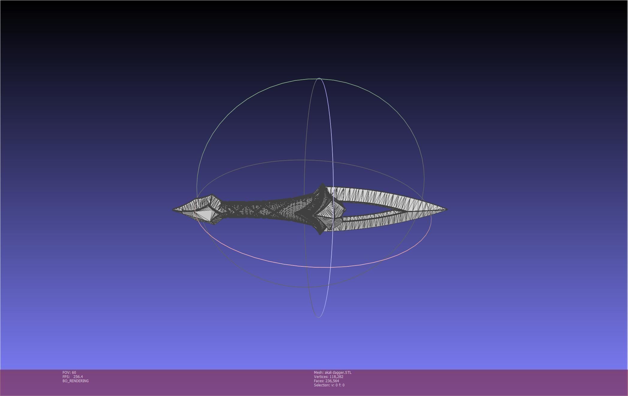 League Of Legends Akali Dagger Basic Printable Model 3D print model_68