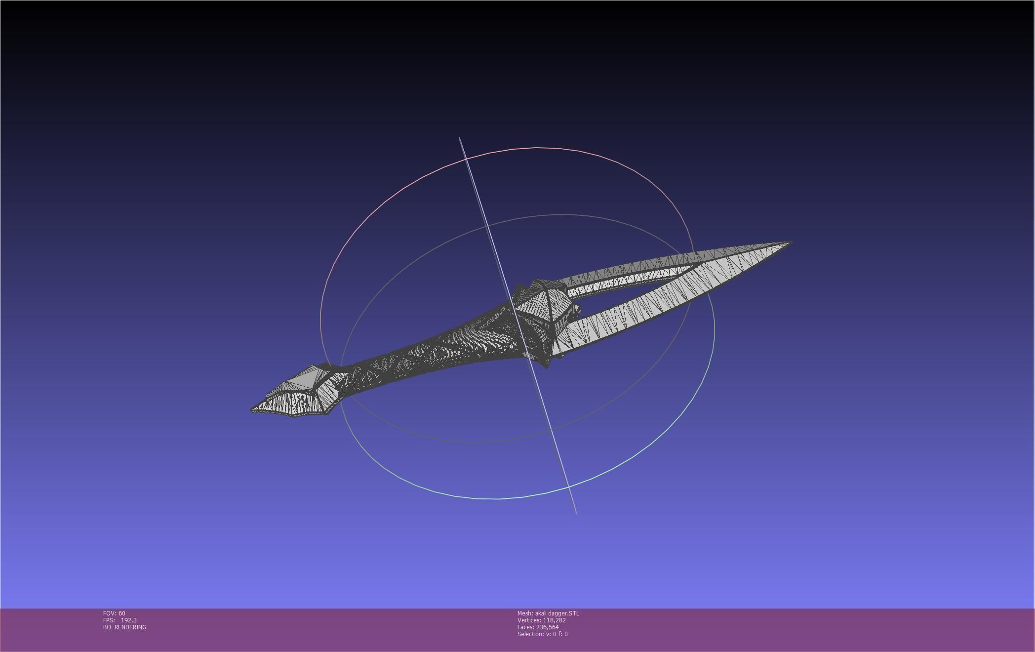League Of Legends Akali Dagger Basic Printable Model 3D print model_85