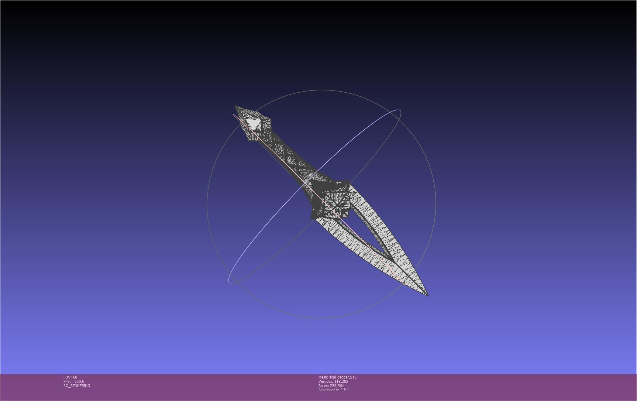 League Of Legends Akali Dagger Basic Printable Model 3D print model_83