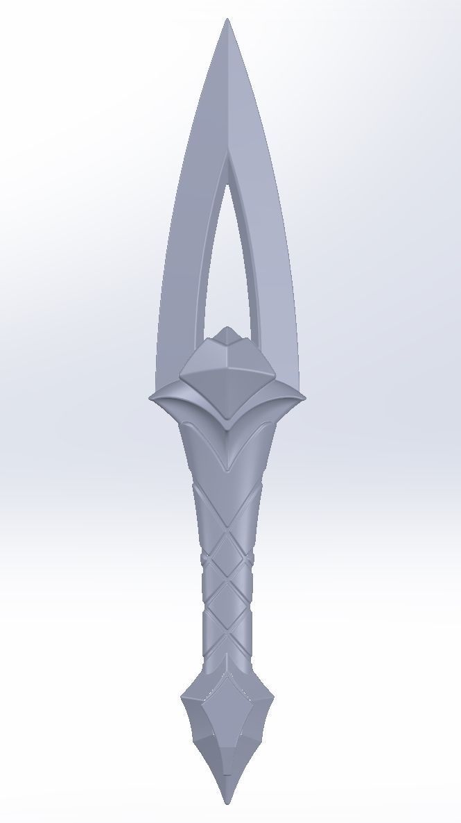 League Of Legends Akali Dagger Basic Printable Model 3D print model_1