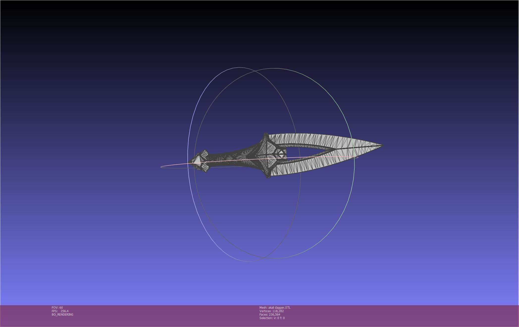 League Of Legends Akali Dagger Basic Printable Model 3D print model_75