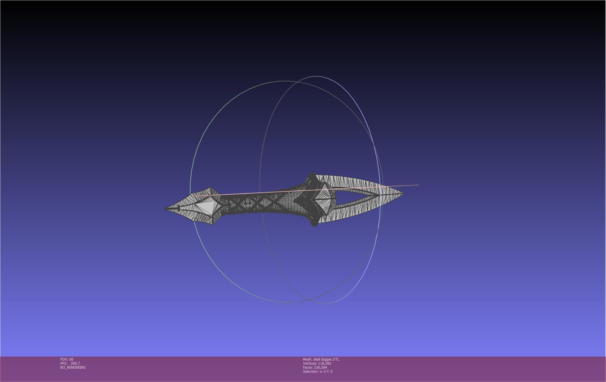 League Of Legends Akali Dagger Basic Printable Model 3D print model_69