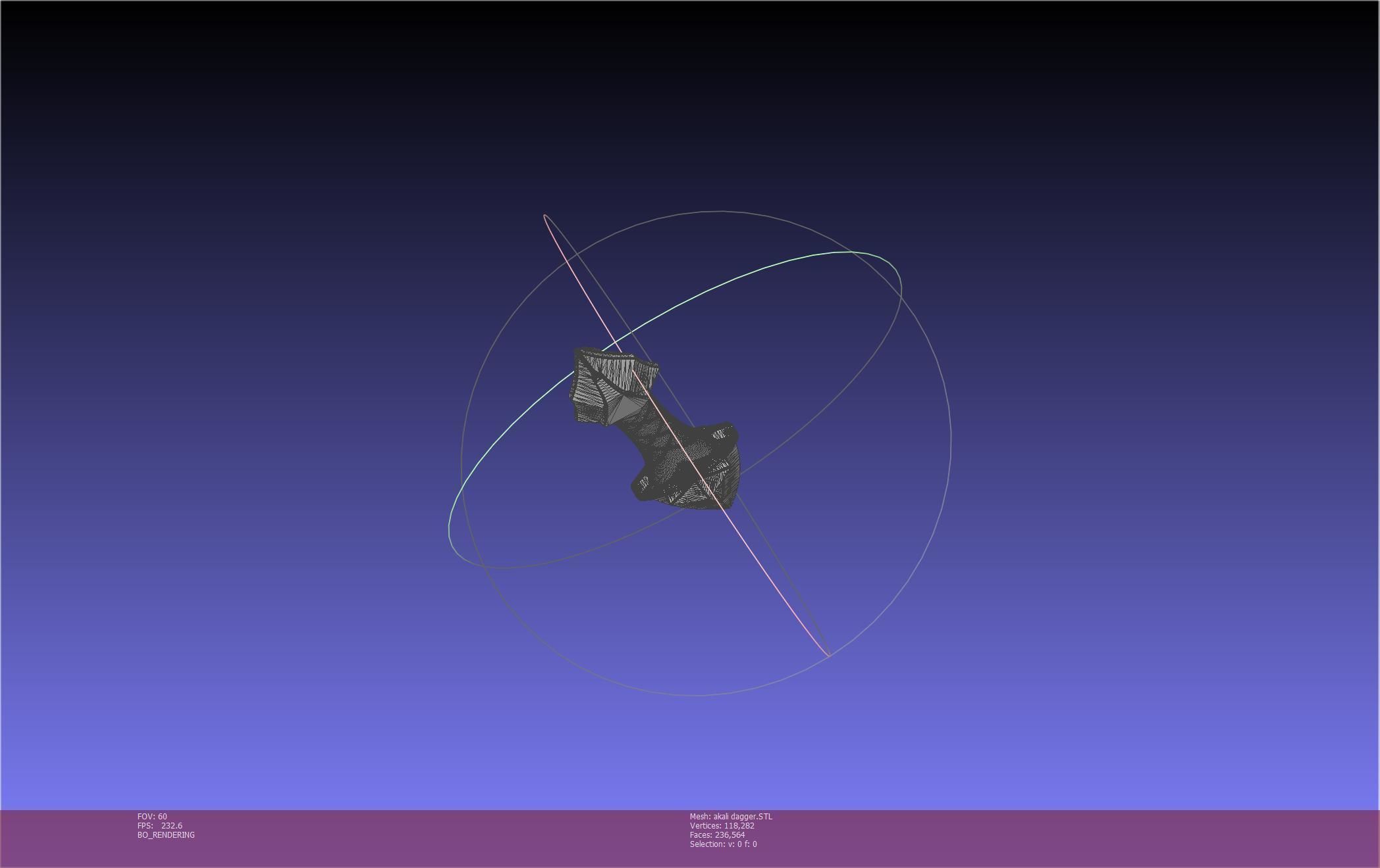 League Of Legends Akali Dagger Basic Printable Model 3D print model_81