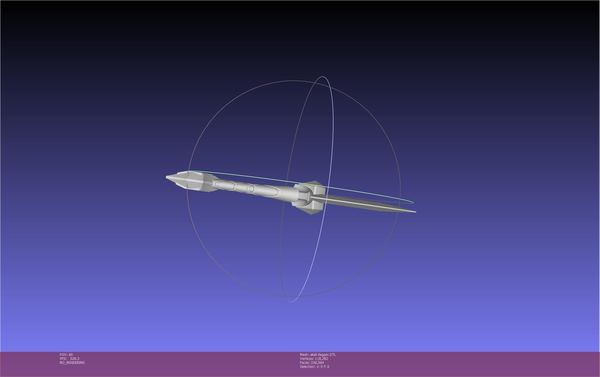 League Of Legends Akali Dagger Basic Printable Model 3D print model_19