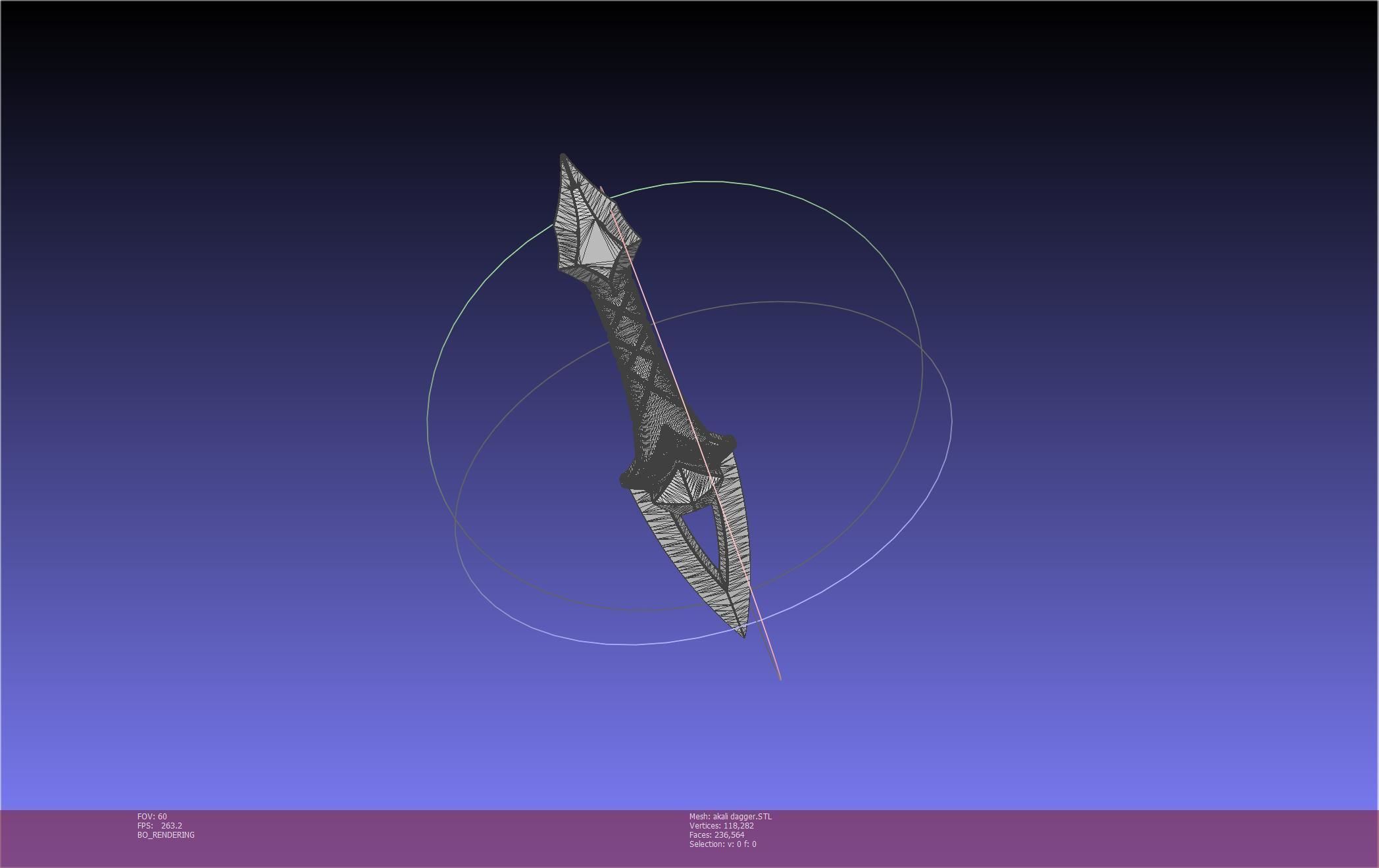 League Of Legends Akali Dagger Basic Printable Model 3D print model_90