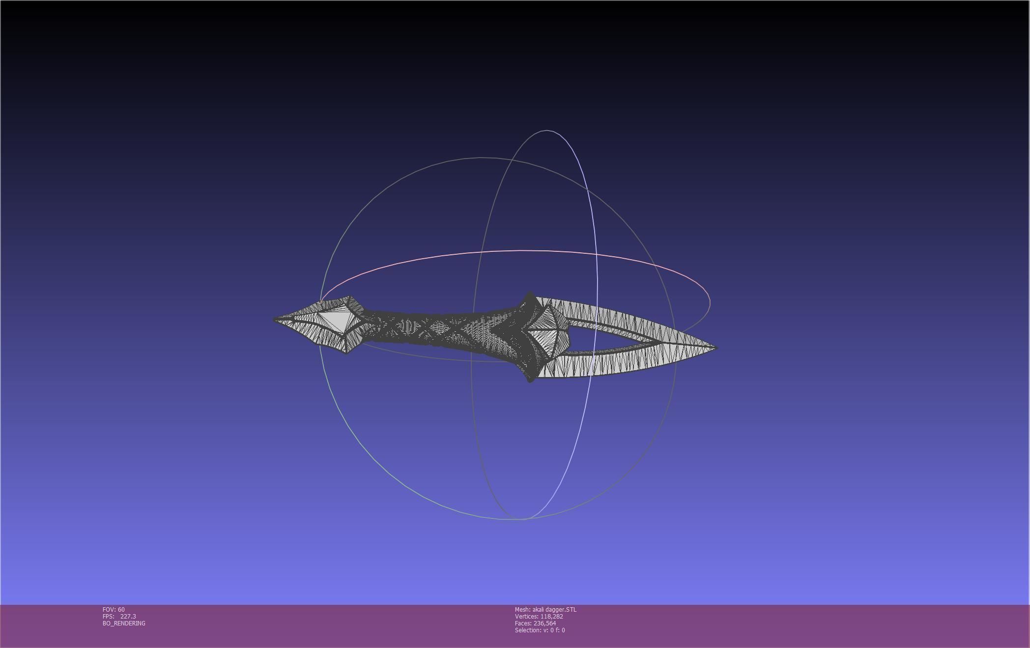 League Of Legends Akali Dagger Basic Printable Model 3D print model_60