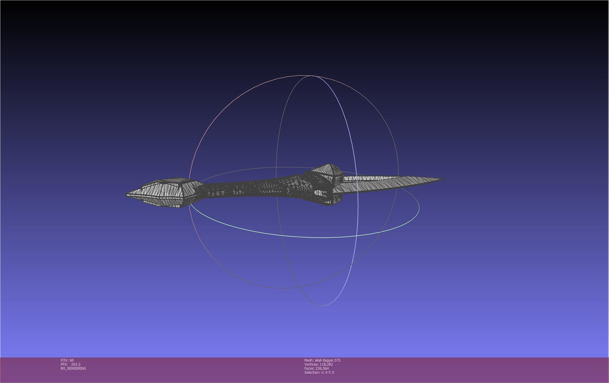 League Of Legends Akali Dagger Basic Printable Model 3D print model_102