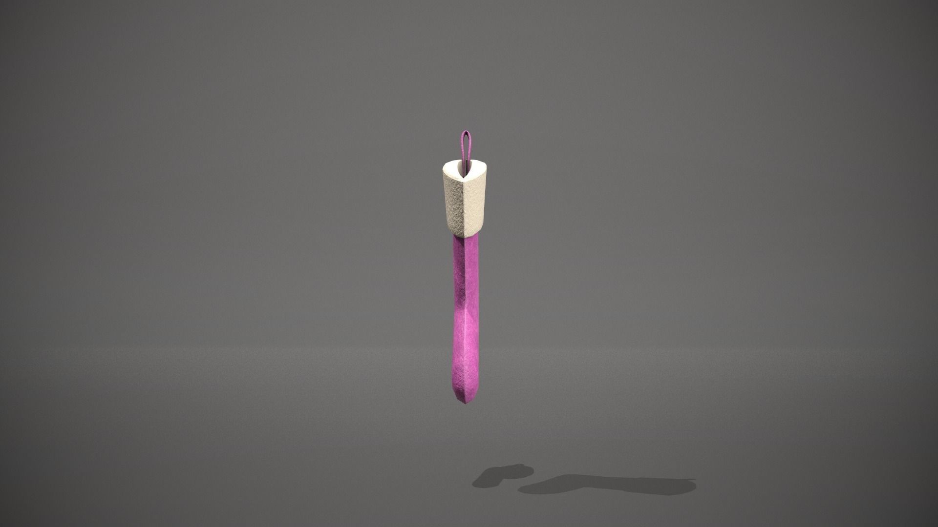 Pink Felt Christmas Stocking Low-poly 3D model_8