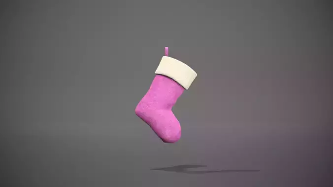 Pink Felt Christmas Stocking