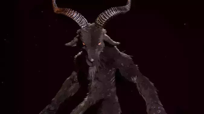Demon 2 Baphomet Low-poly 3D model