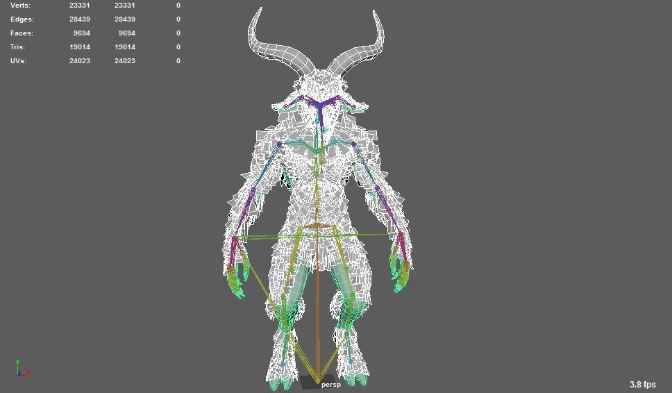 Demon 2 Baphomet Low-poly 3D model_30