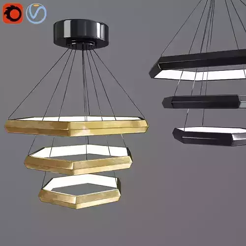 Hexagon Modern Led Chandelier
