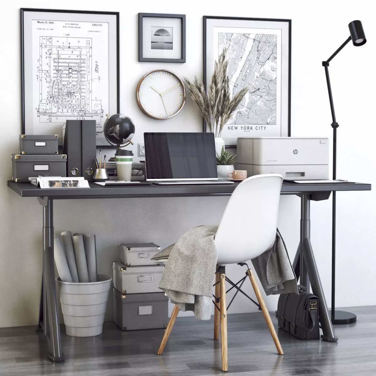 Office workplace 44 3D model