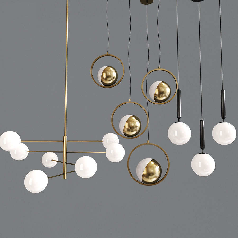 Ceiling Light Pendant Collection 3D model_1