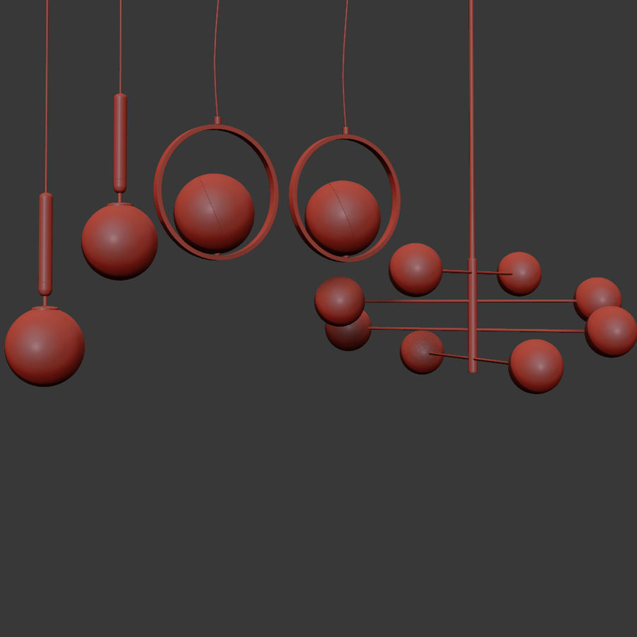 Ceiling Light Pendant Collection 3D model_2