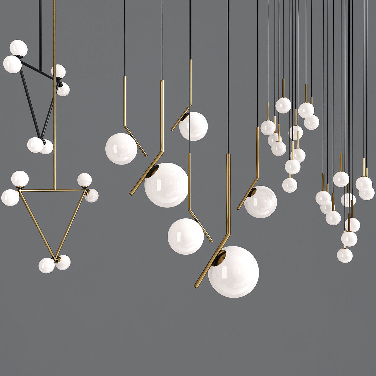 Modern Ceiling Pendant Light 3D model_1