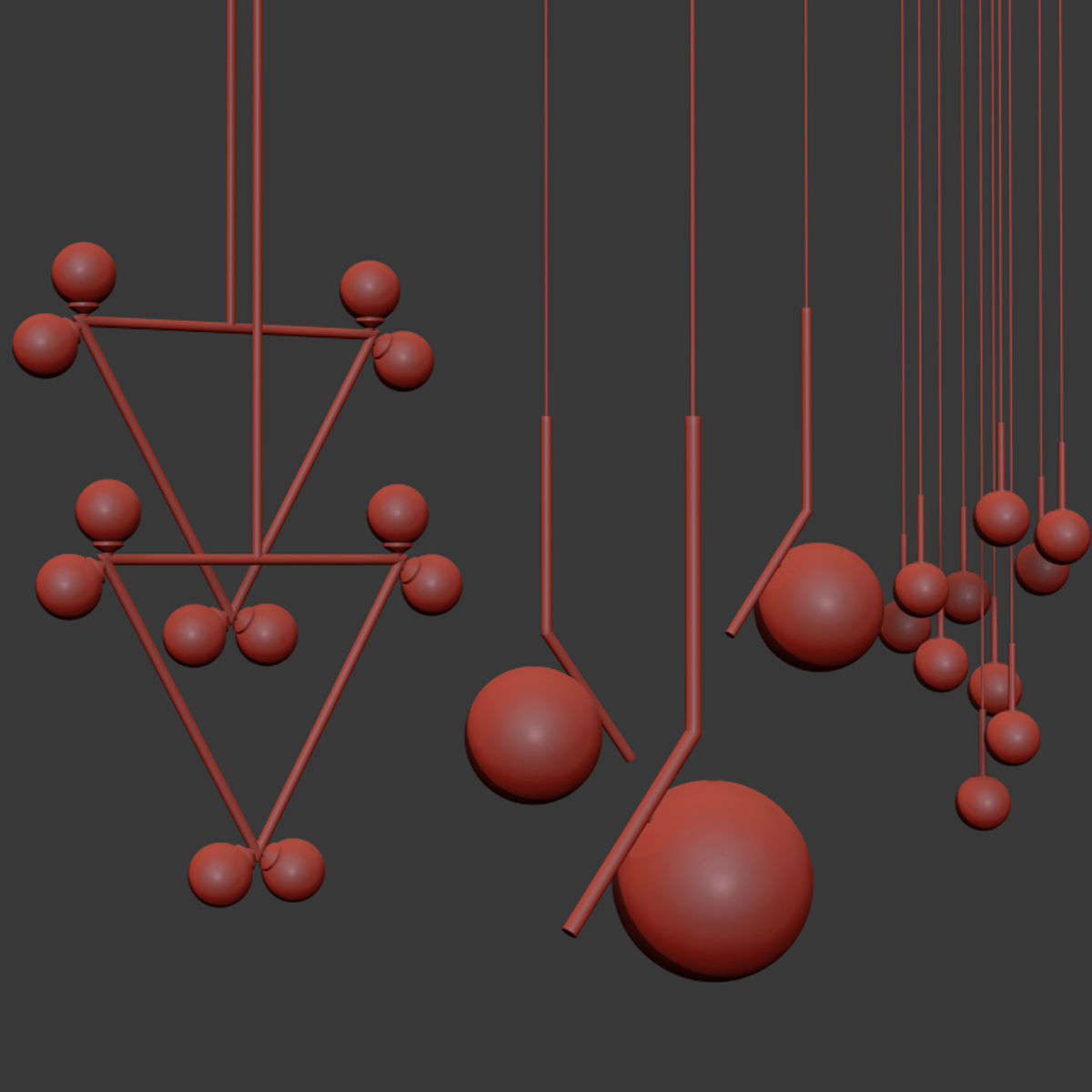 Modern Ceiling Pendant Light 3D model_2