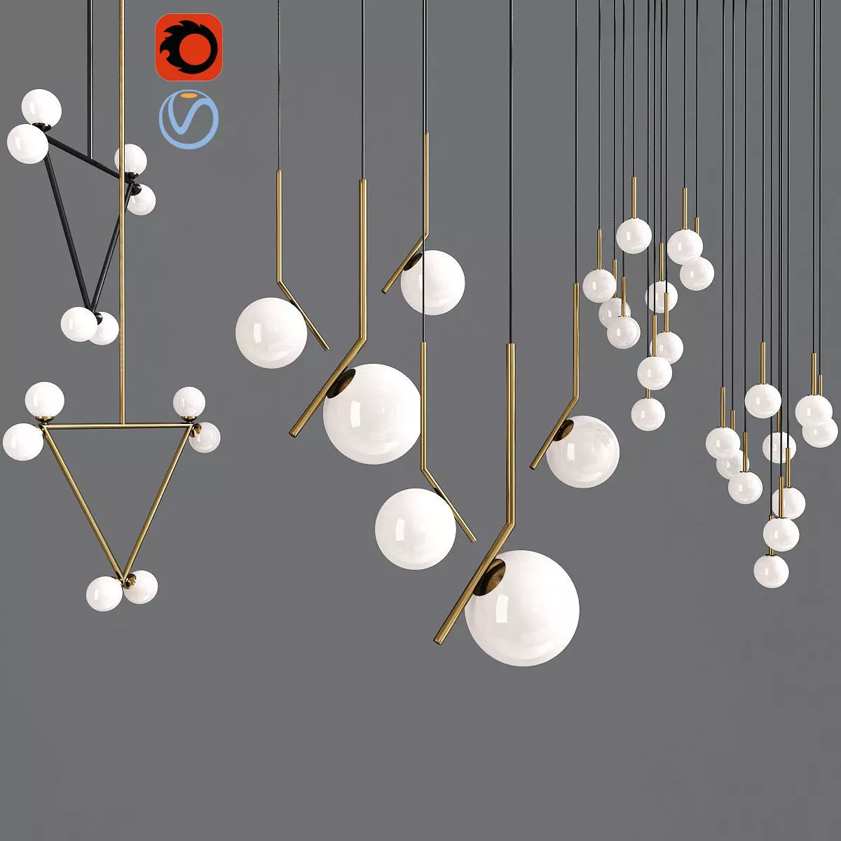 Modern Ceiling Pendant Light 3D model_0