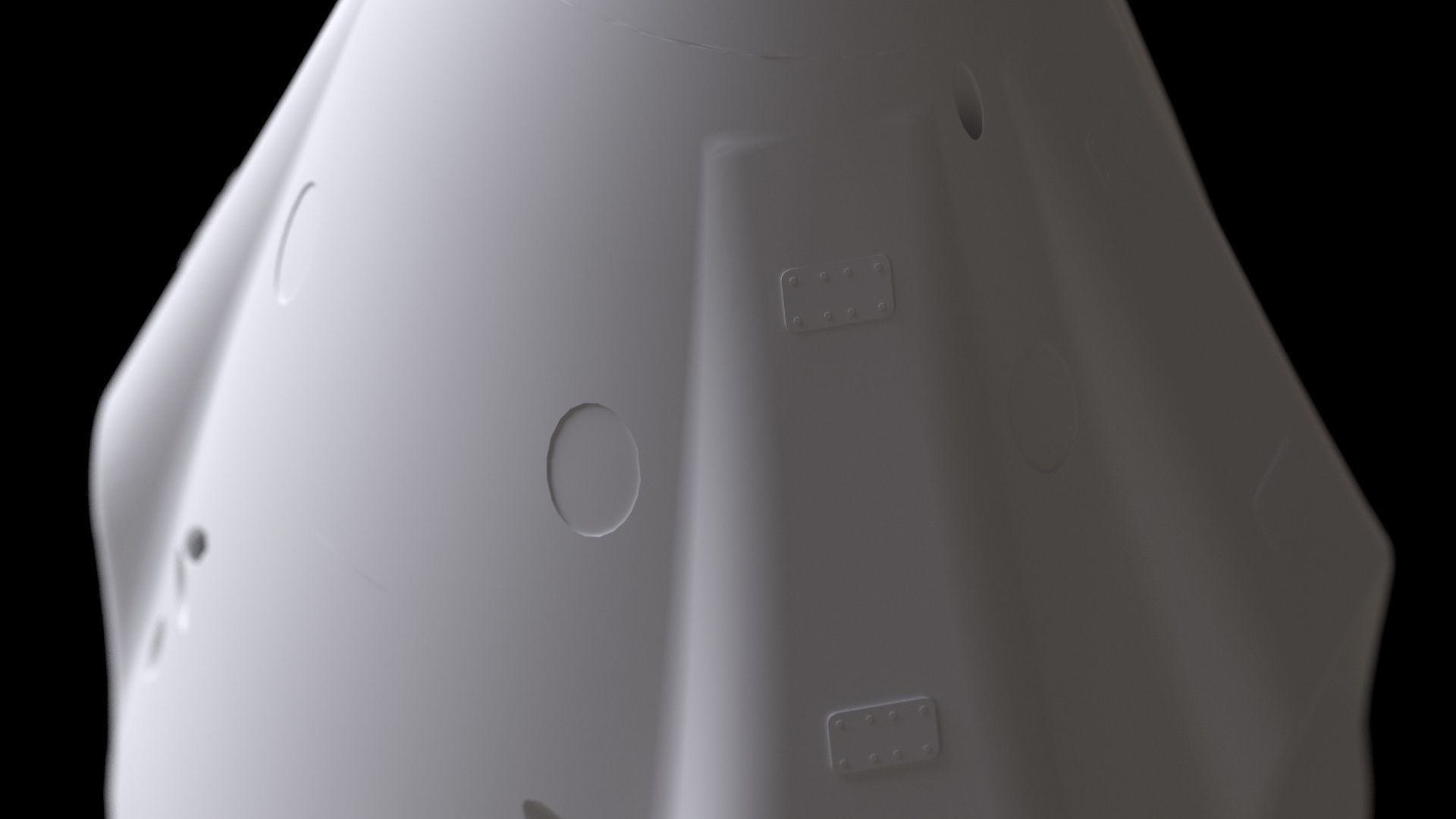 Crew Dragon SpaceX Pod Low-poly 3D model_13