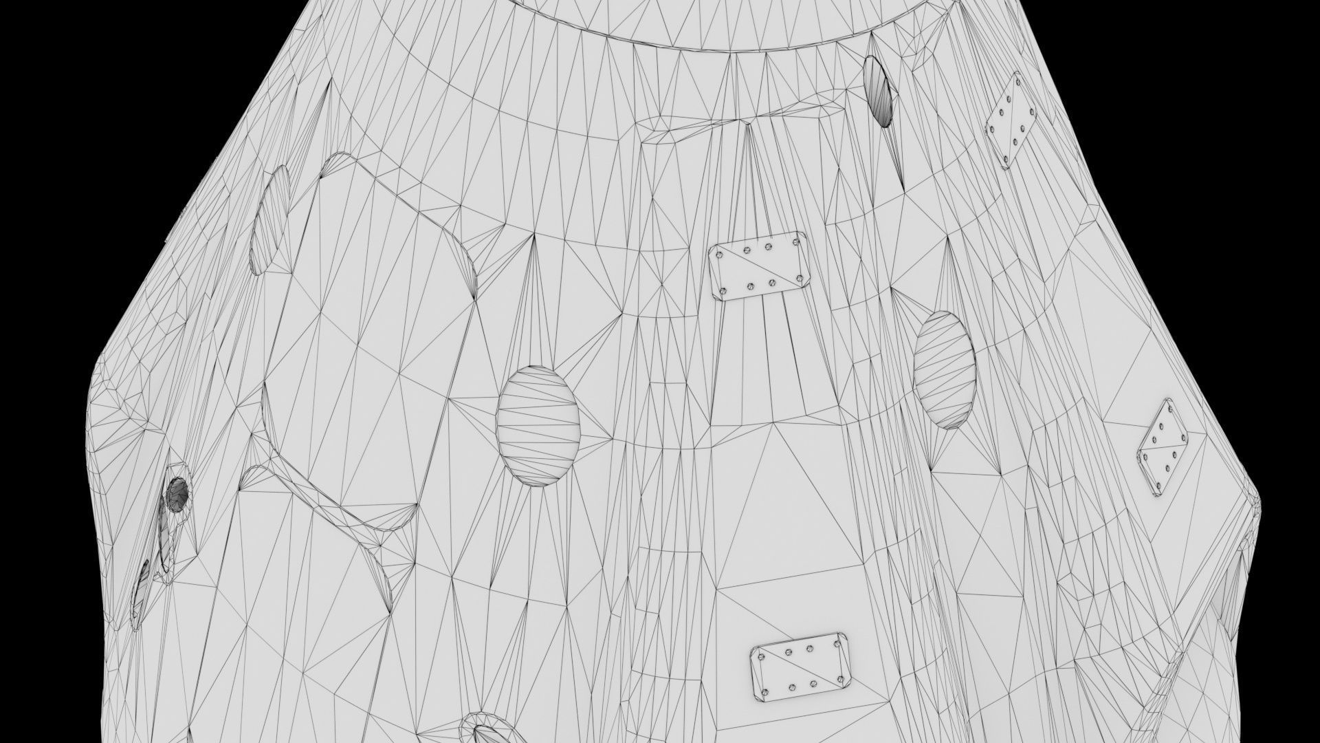 Crew Dragon SpaceX Pod Low-poly 3D model_18