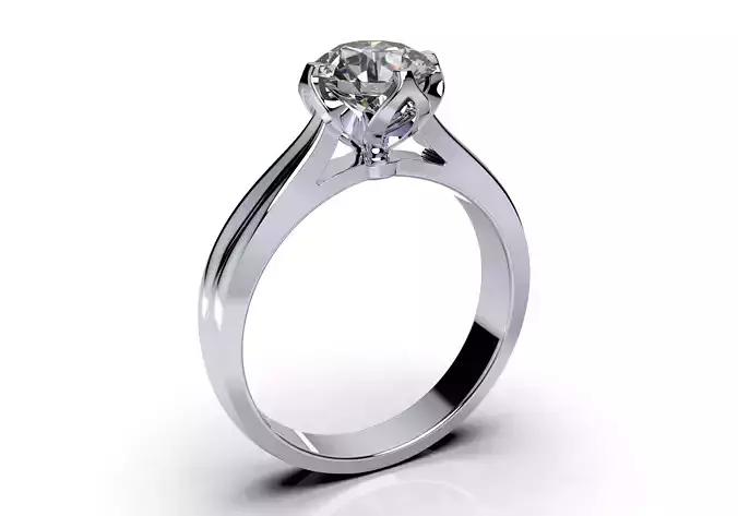 Tulip Style Engagement Ring  3DM CAD  File-CC101