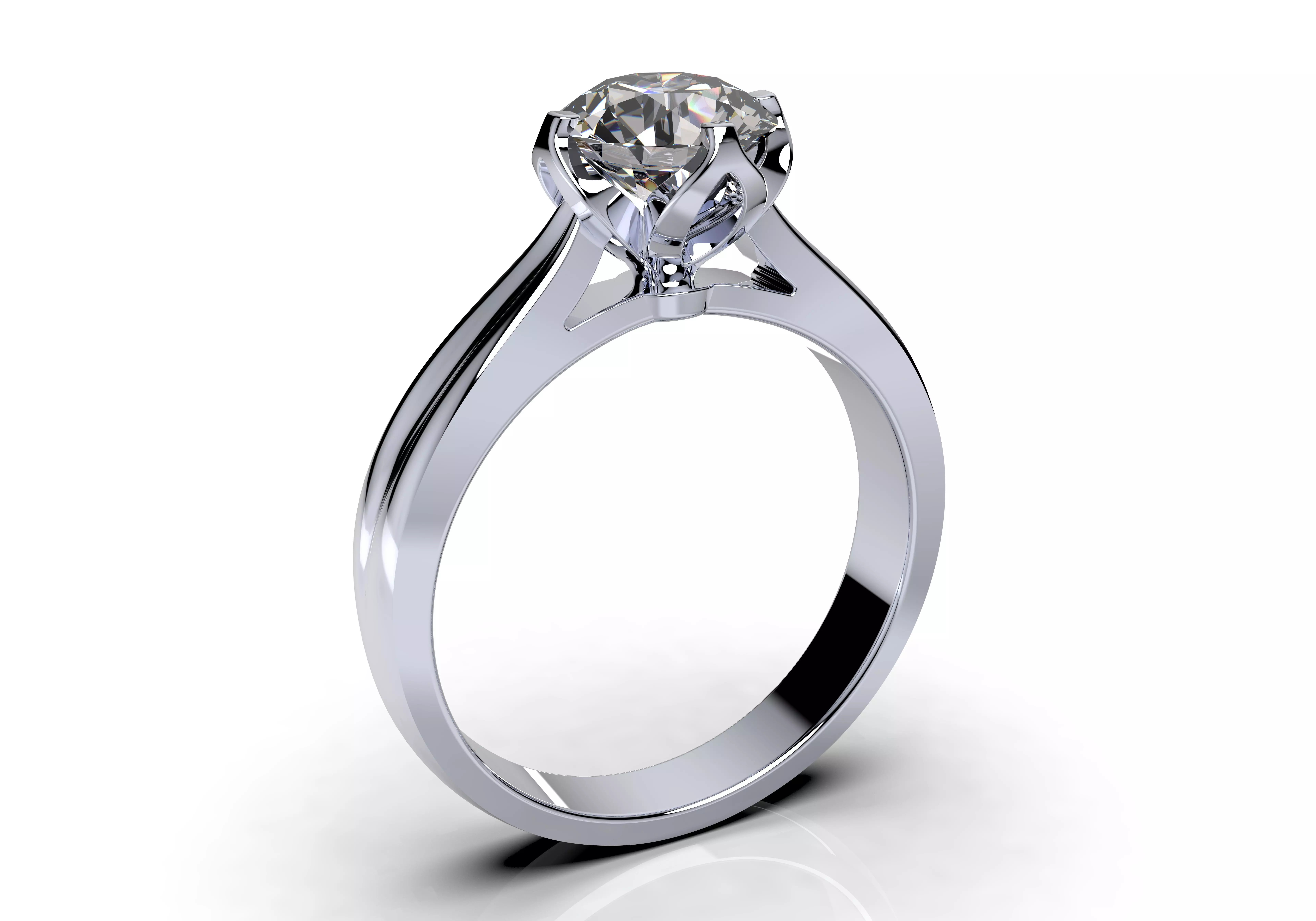Tulip Style Engagement Ring 3DM CAD File-CC101 3D print model
