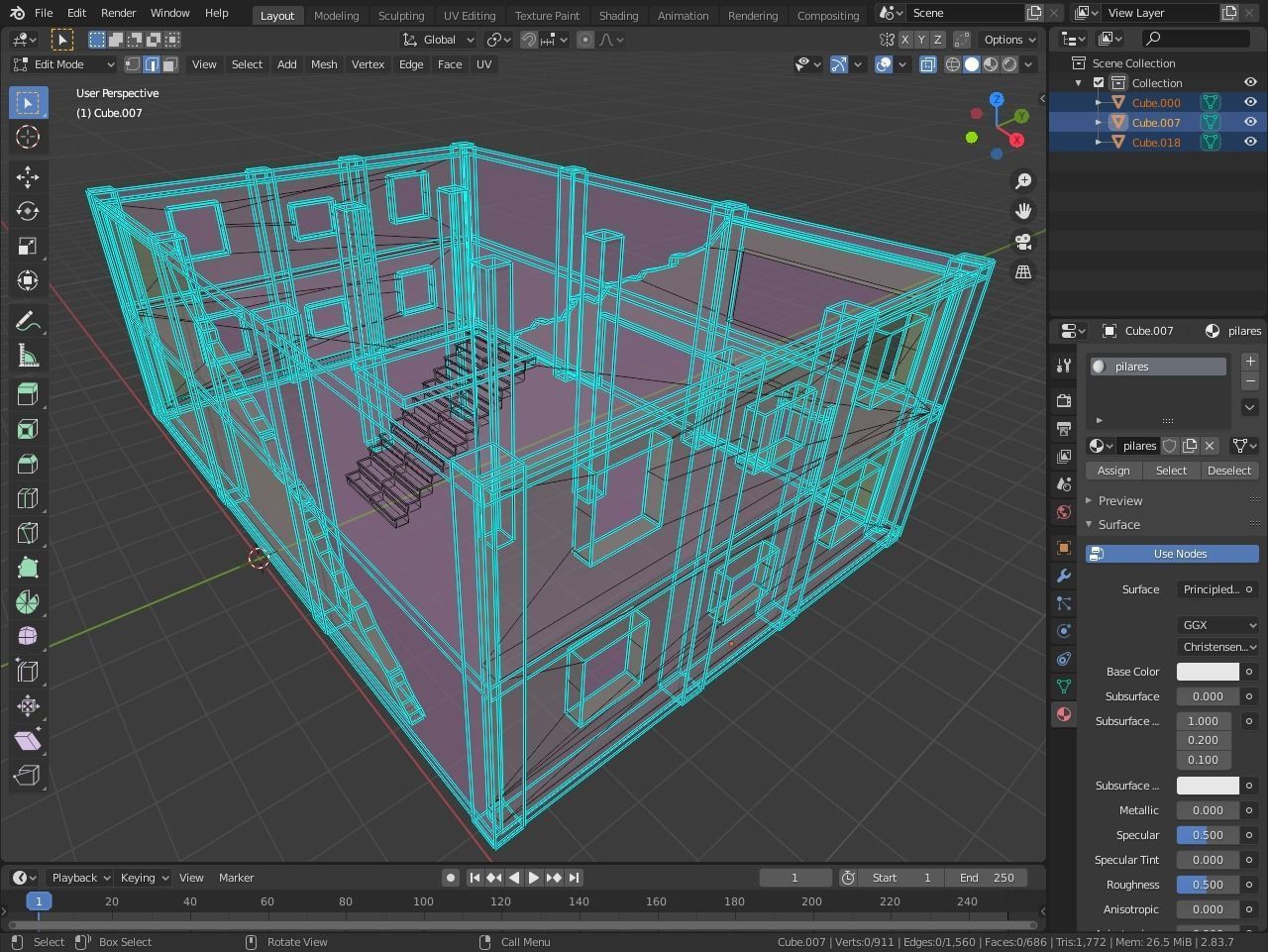 unfinished building 3D model_5