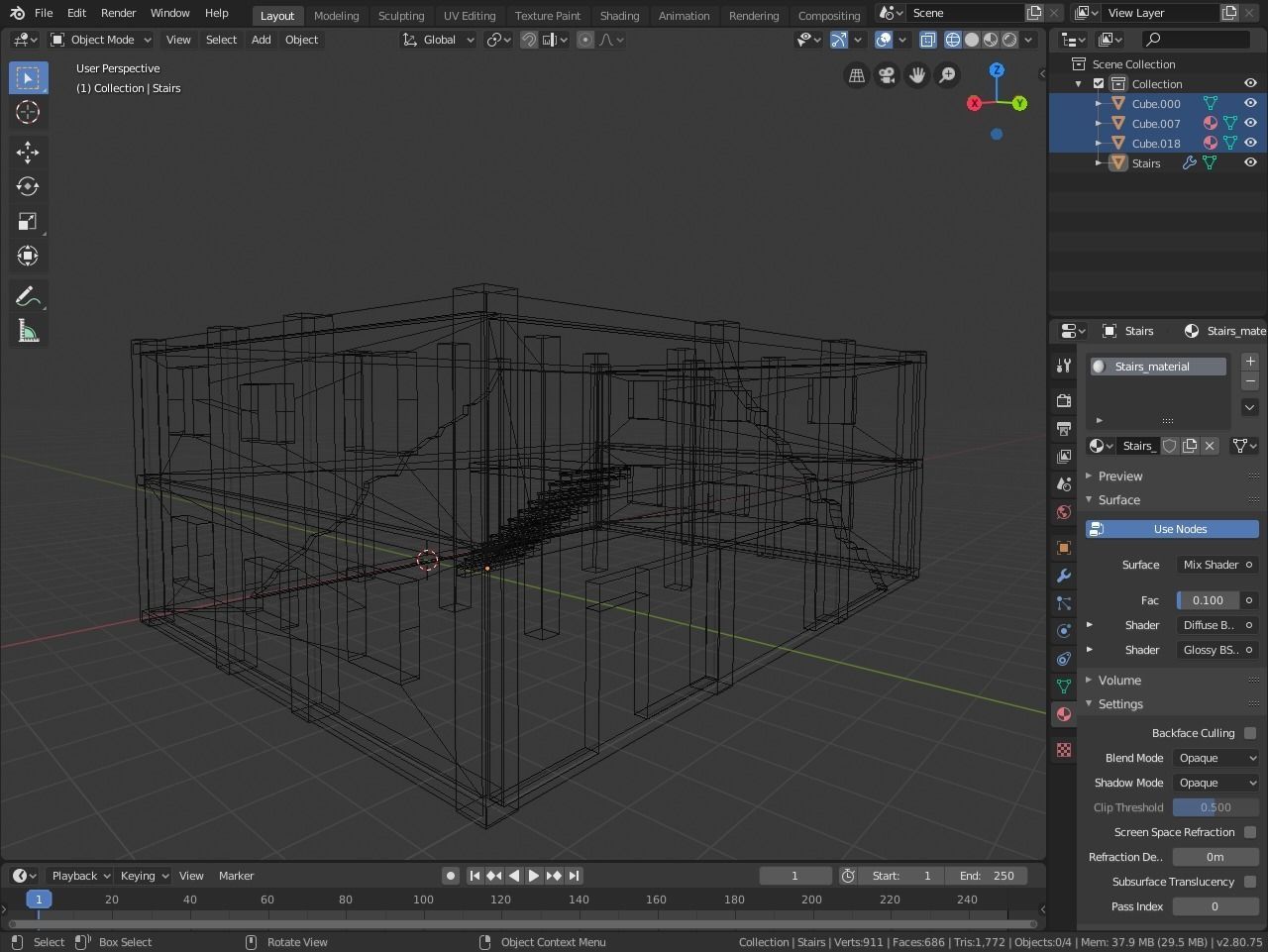 unfinished building 3D model_4