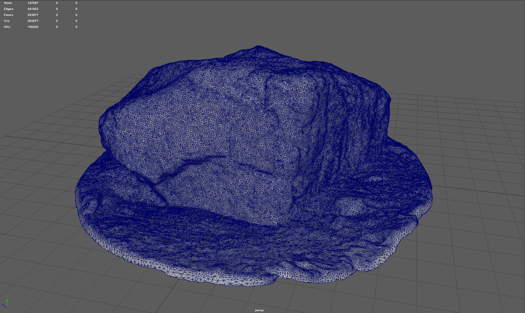 MOSS ROCK Low-poly 3D model_4