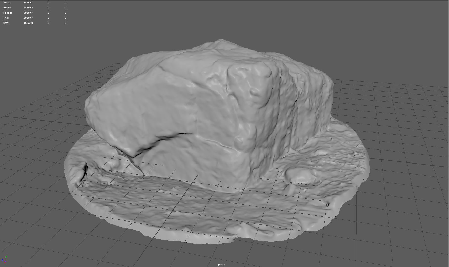 MOSS ROCK Low-poly 3D model_3