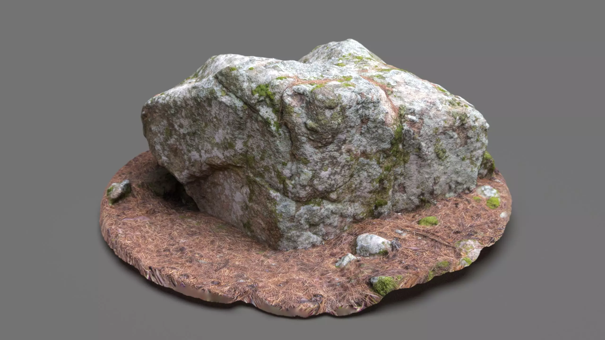 MOSS ROCK Low-poly 3D model_0