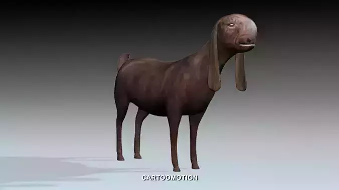 Syrian Goat Al SHAMI GOAT Low-poly 3D model