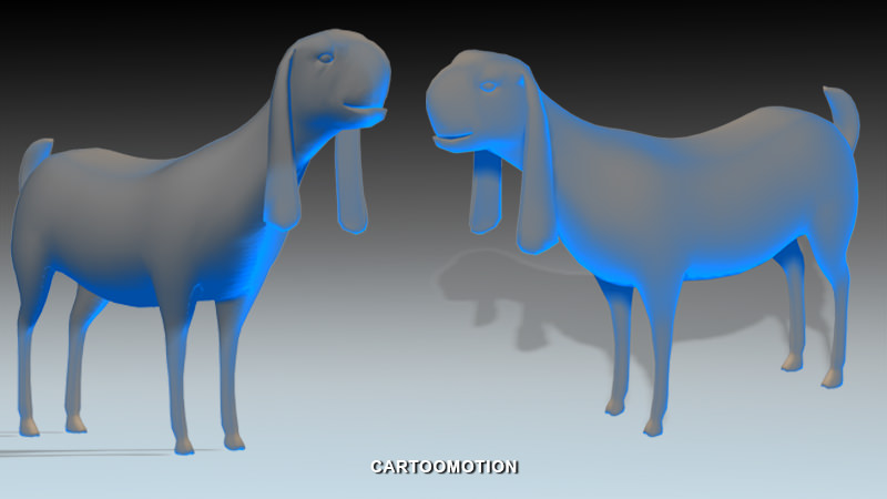 Syrian Goat Al SHAMI GOAT Low-poly 3D model_4