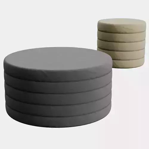 Pouf 3 two round stools