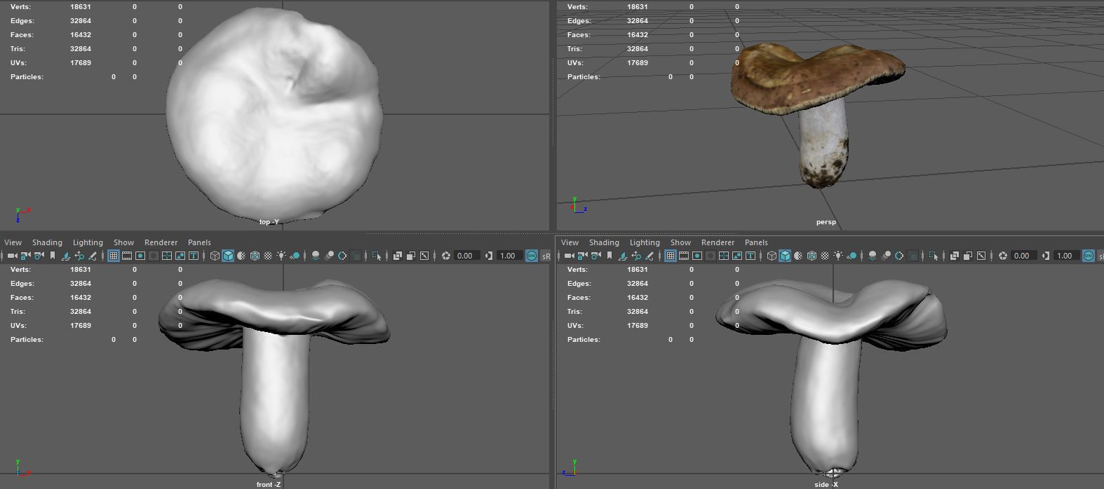 MUSHROOM 1 Low-poly 3D model_8