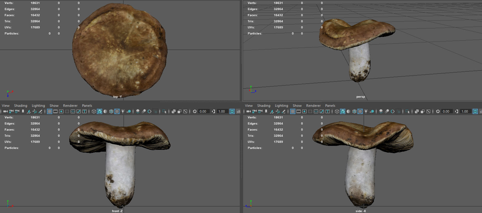 MUSHROOM 1 Low-poly 3D model_7